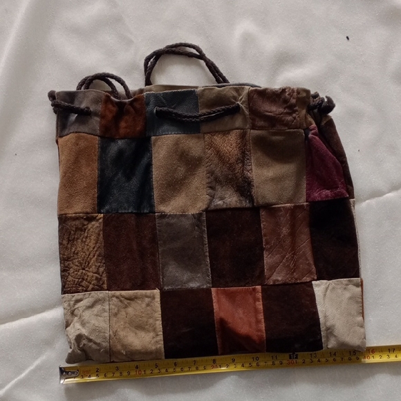 Vintage Patchwork Leather Tote Bag - Picture 2 of 5